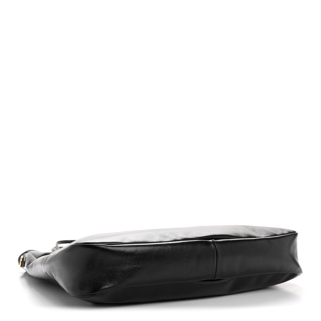 Shiny Softy Calfskin Ivy Bag Black