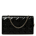 Patent Cannage Lady Dior Convertible Clutch Black