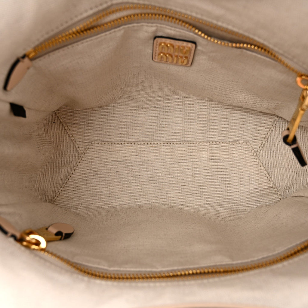 Soft Calf Softy Small Ivy Tote Bag  Travertine Stone