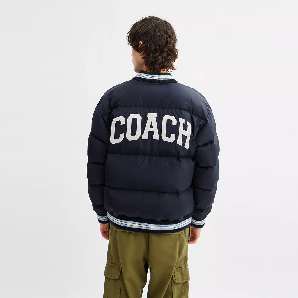 Coach Outlet Varsity Down Jacket In Recycled Polyester