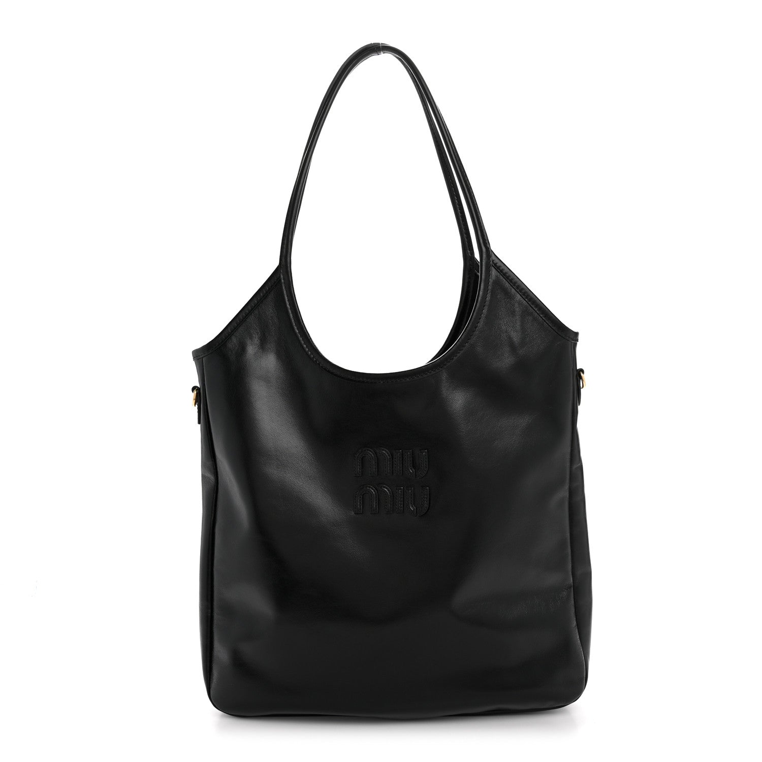 Shiny Softy Calfskin Ivy Bag Black