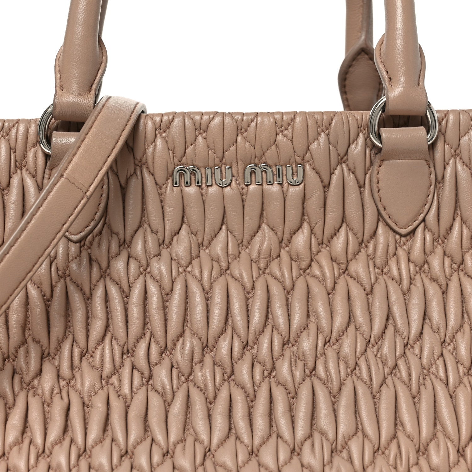 Nappa Matelasse Swarovski Crystal Tote Cammeo