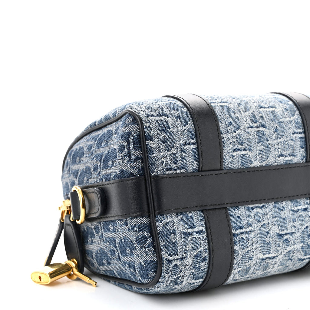 Denim Oblique Groove 20 Bag Blue