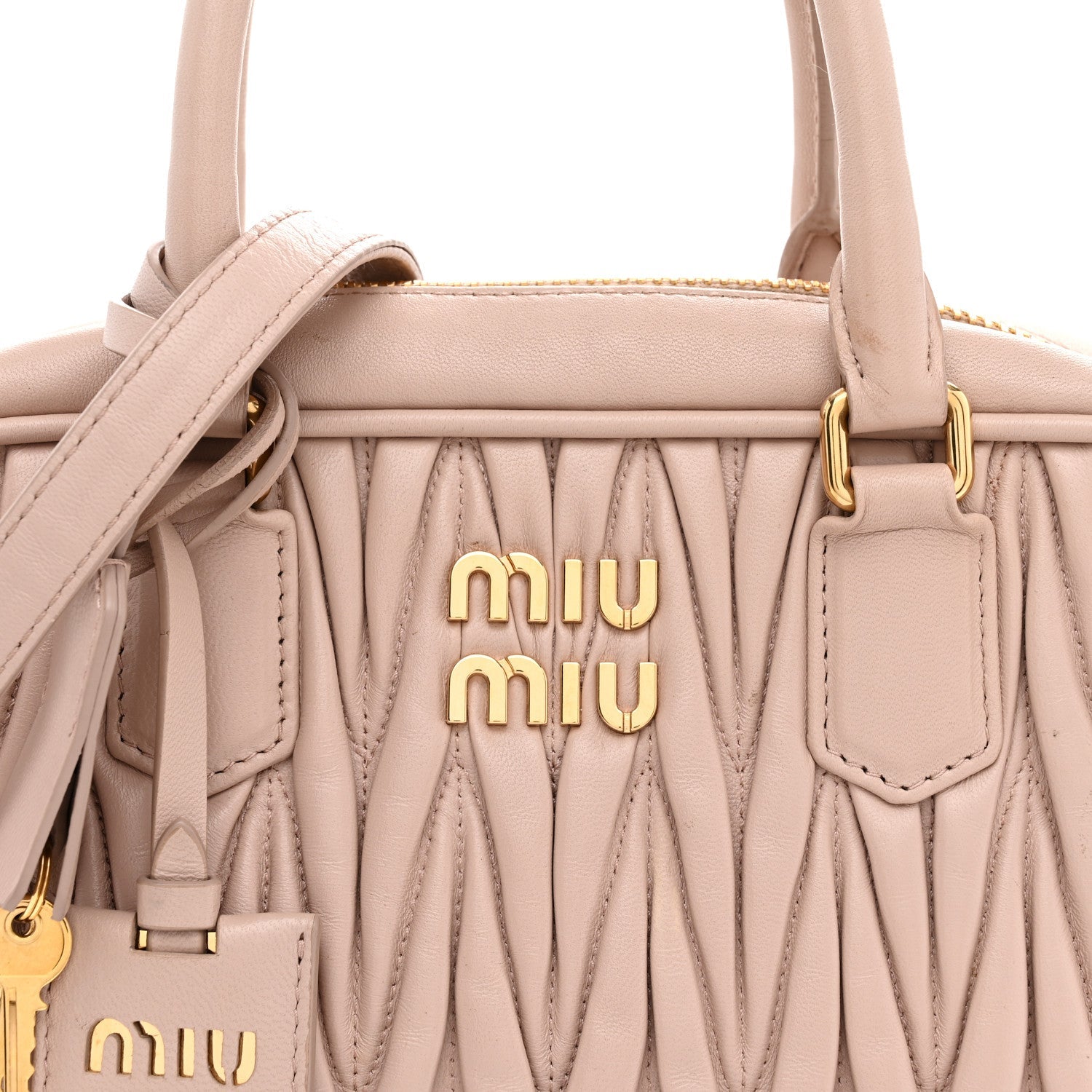 Nappa Matelasse Arcadie Top Handle Bag Cameo Powder Pink