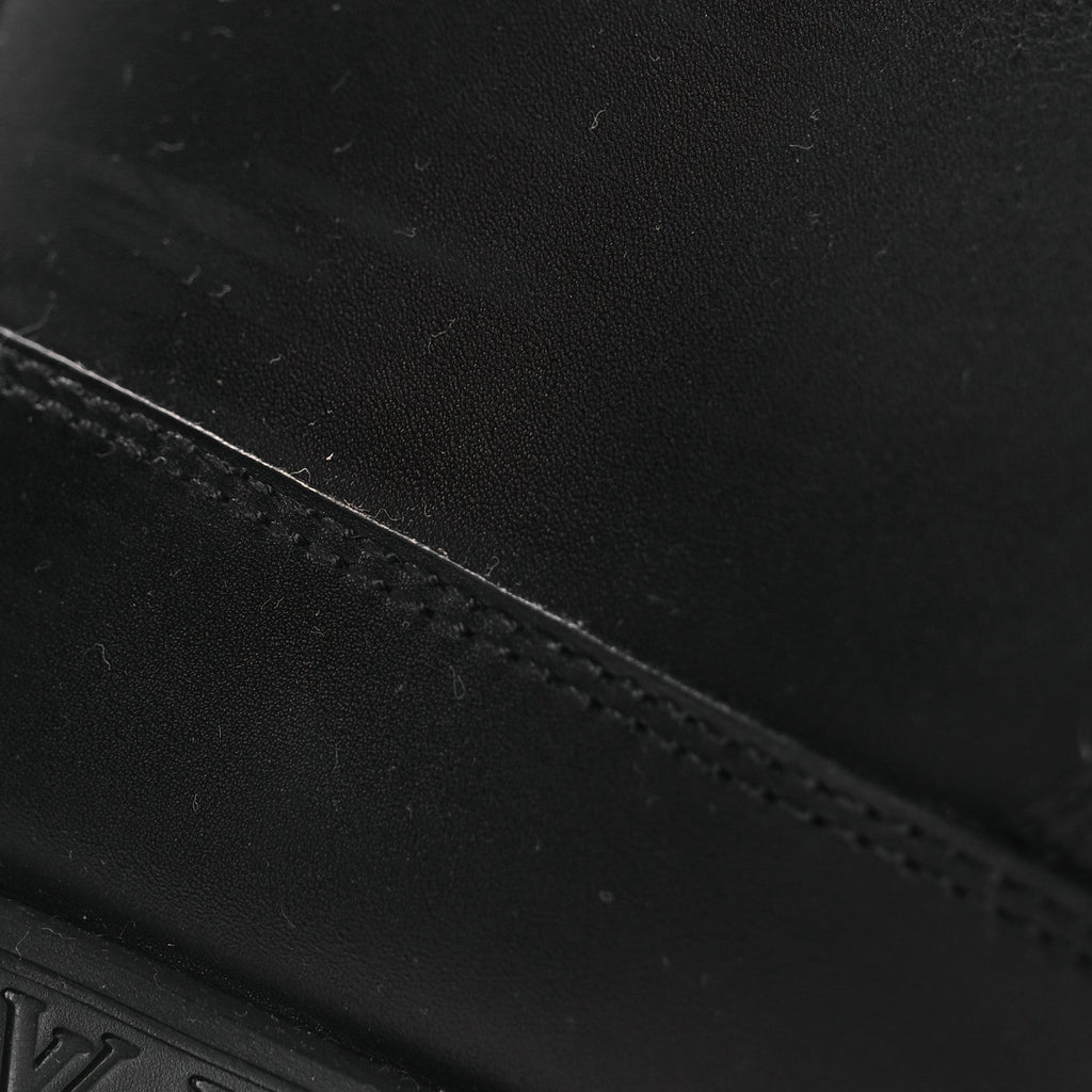 Calfskin Laureate Platform High Boots 36 Black