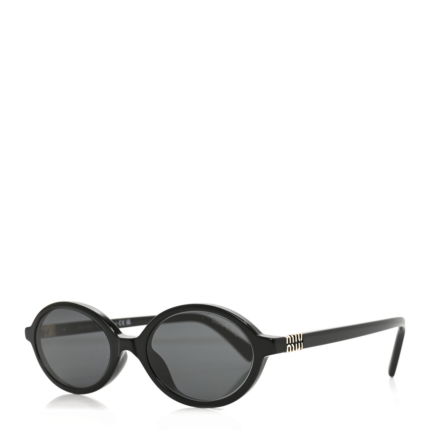 Acetate Oval Regard Sunglasses SMU04Z Black