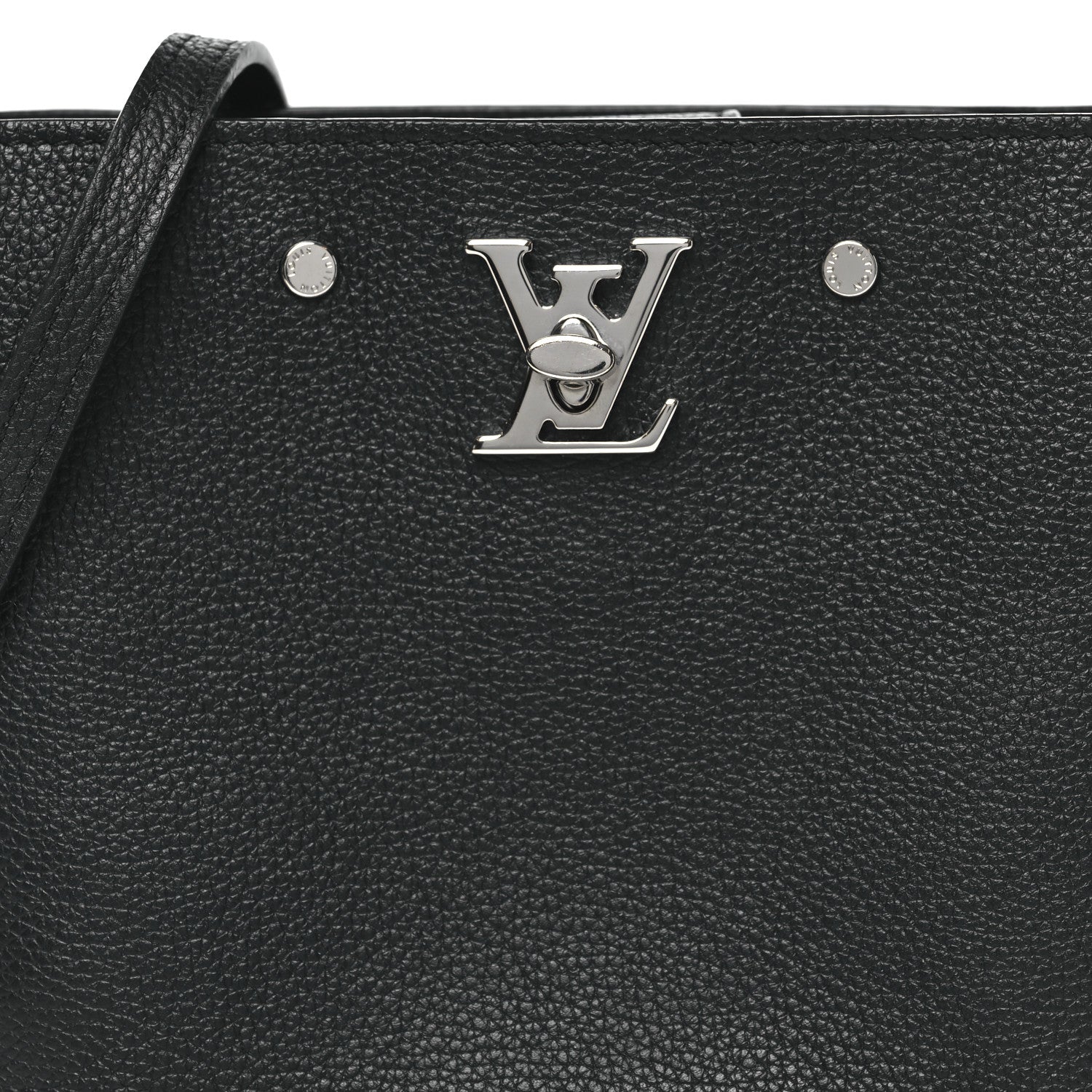 Calfskin Nano Lockme Bucket Black