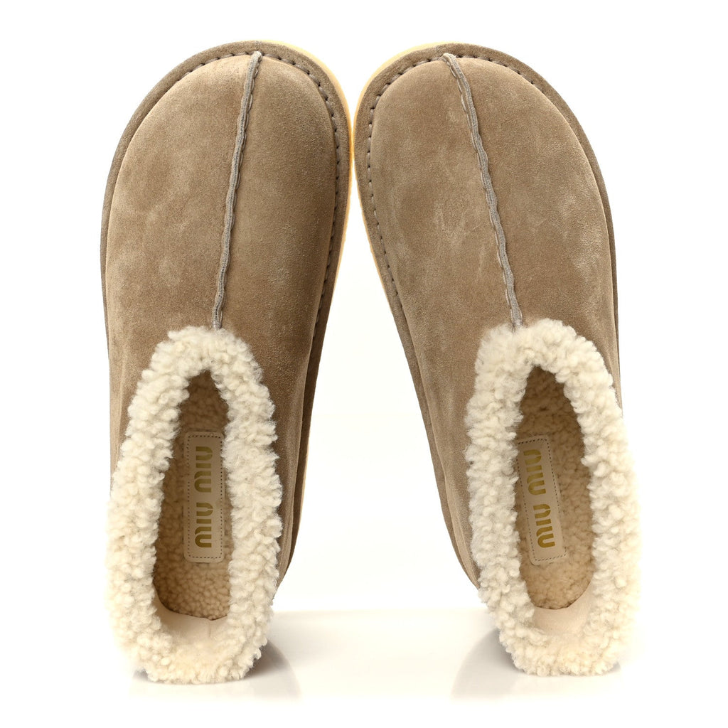 Shearling Suede Ankle Boots 40 Deserto