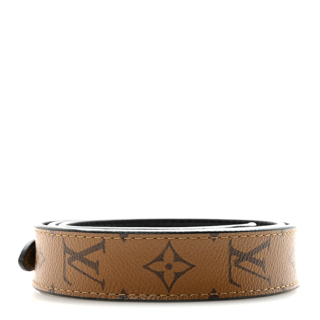 Reverse Monogram Bandouliere Shoulder Strap XL Black