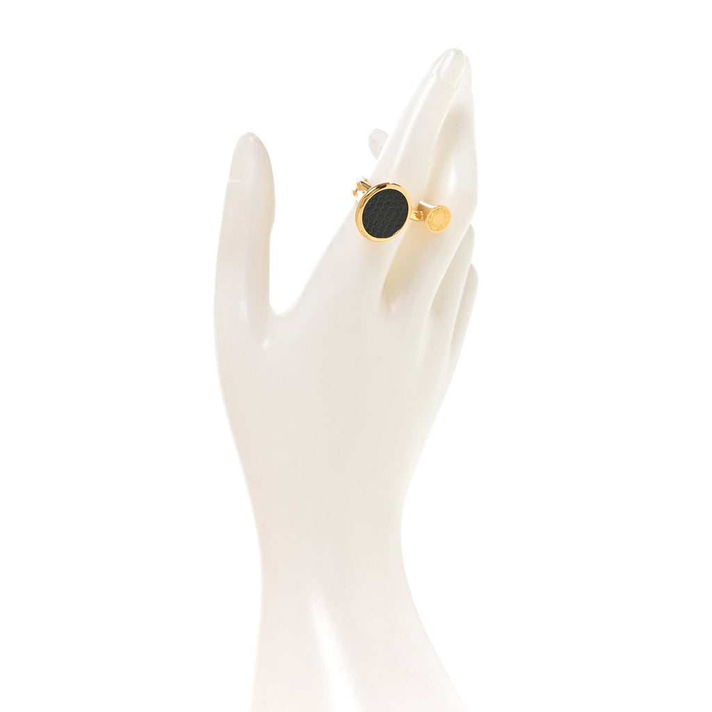 Metal Lizard Cor Ring M 54 7  Black
