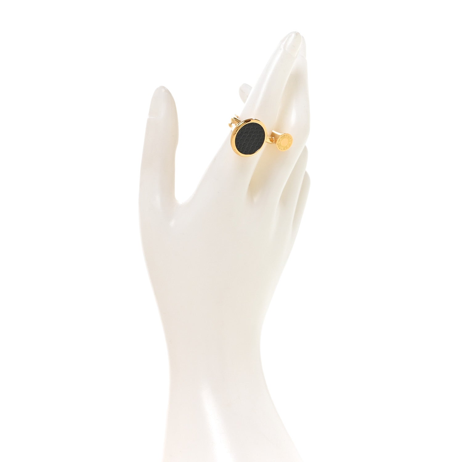 Metal Lizard Cor Ring M 54 7  Black