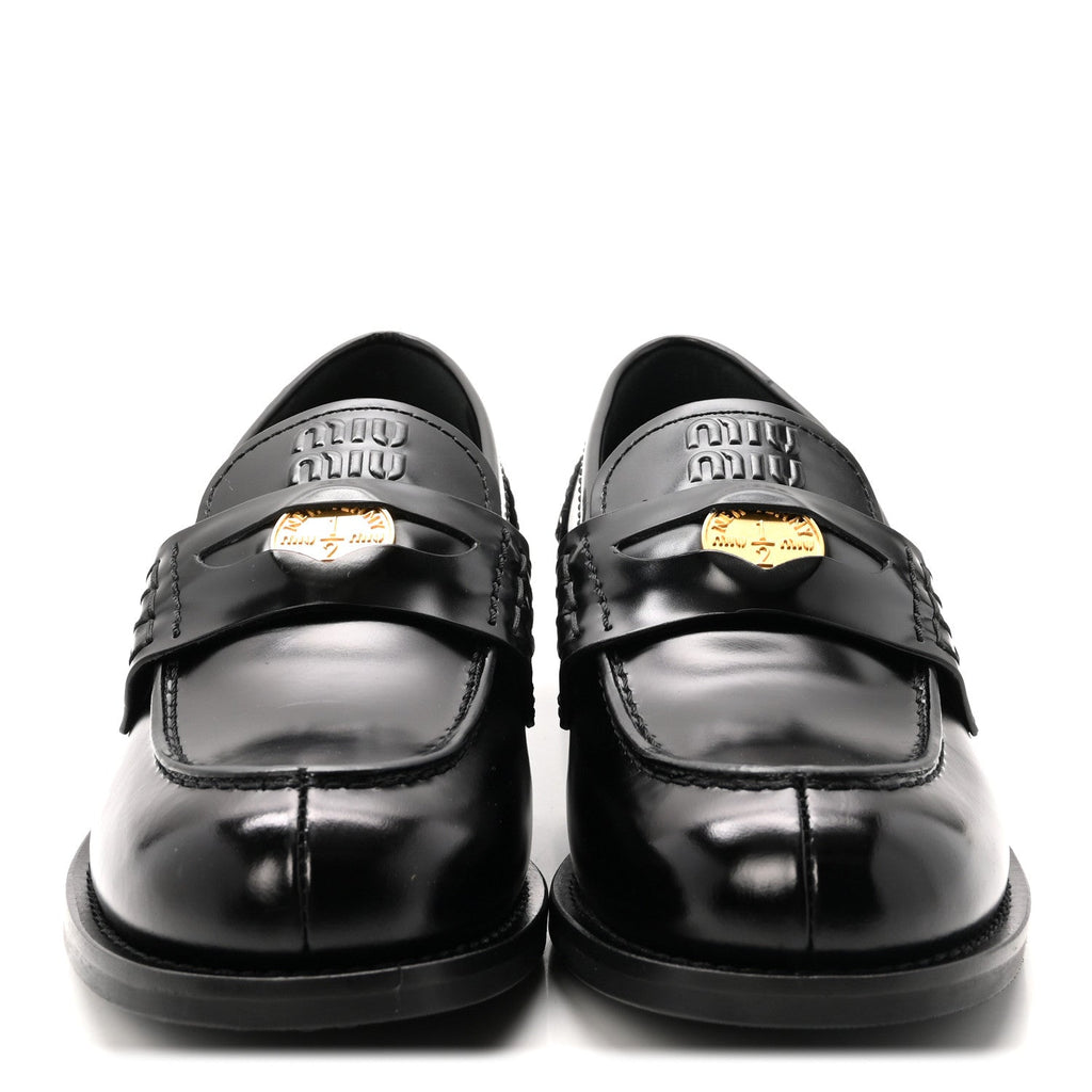 Spazzolato Penny Loafers 37 Black