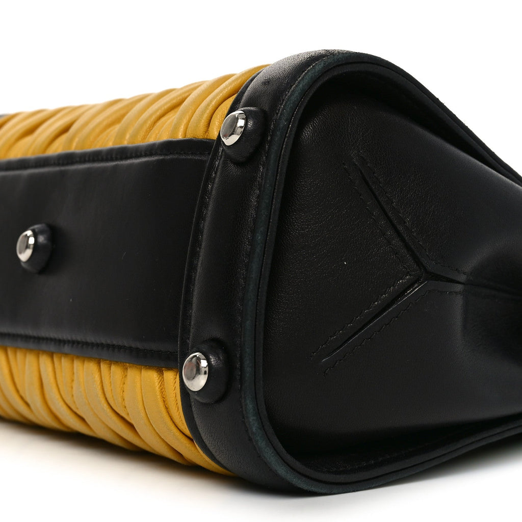 Nappa Matelasse Top Handle Bag Black Soleil