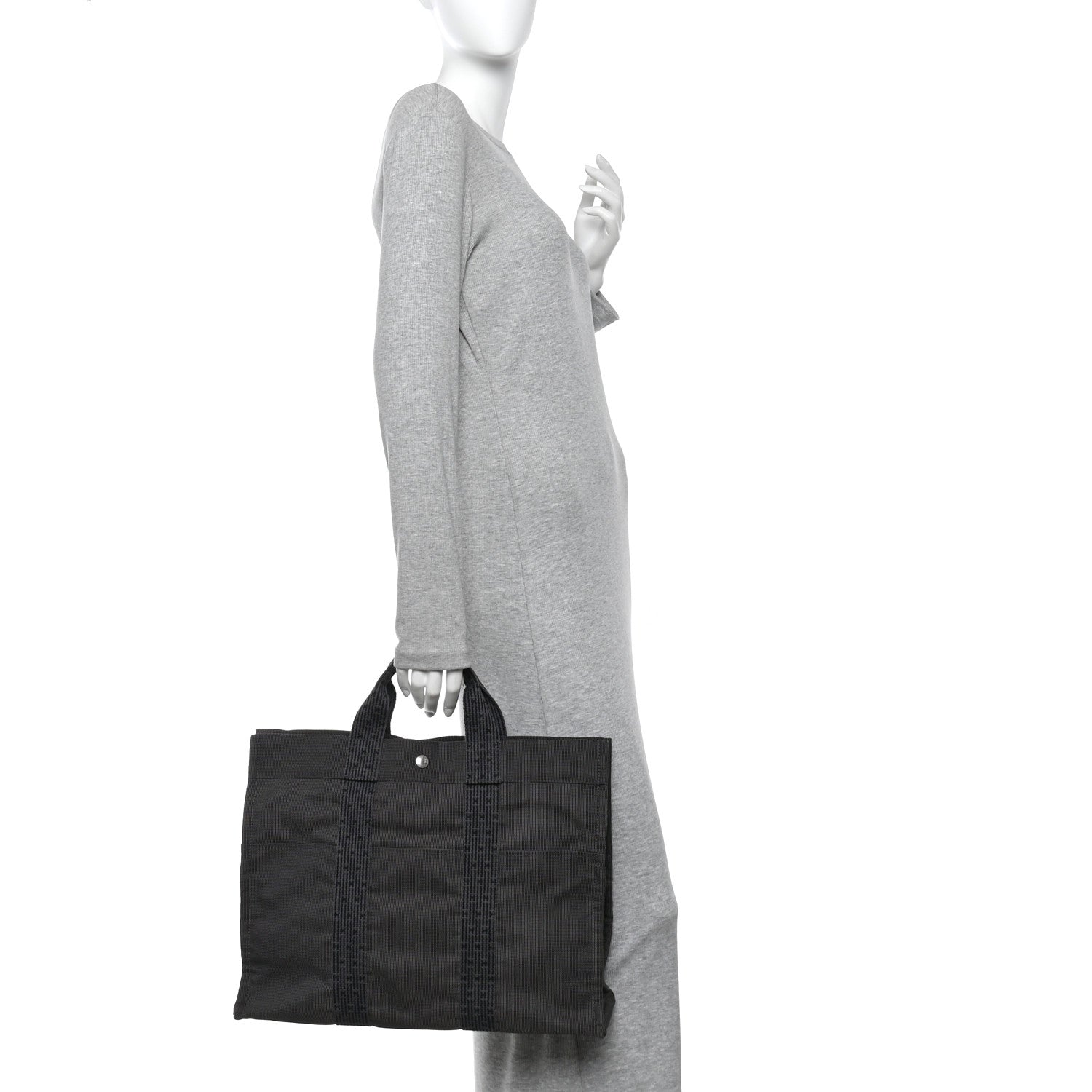 Canvas Herline MM Tote Grey