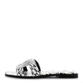Calfskin Printed Op'H Oran Sandals 40.5 Black White