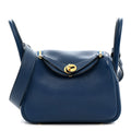 Taurillon Clemence Mini Lindy 20 Deep Bleu