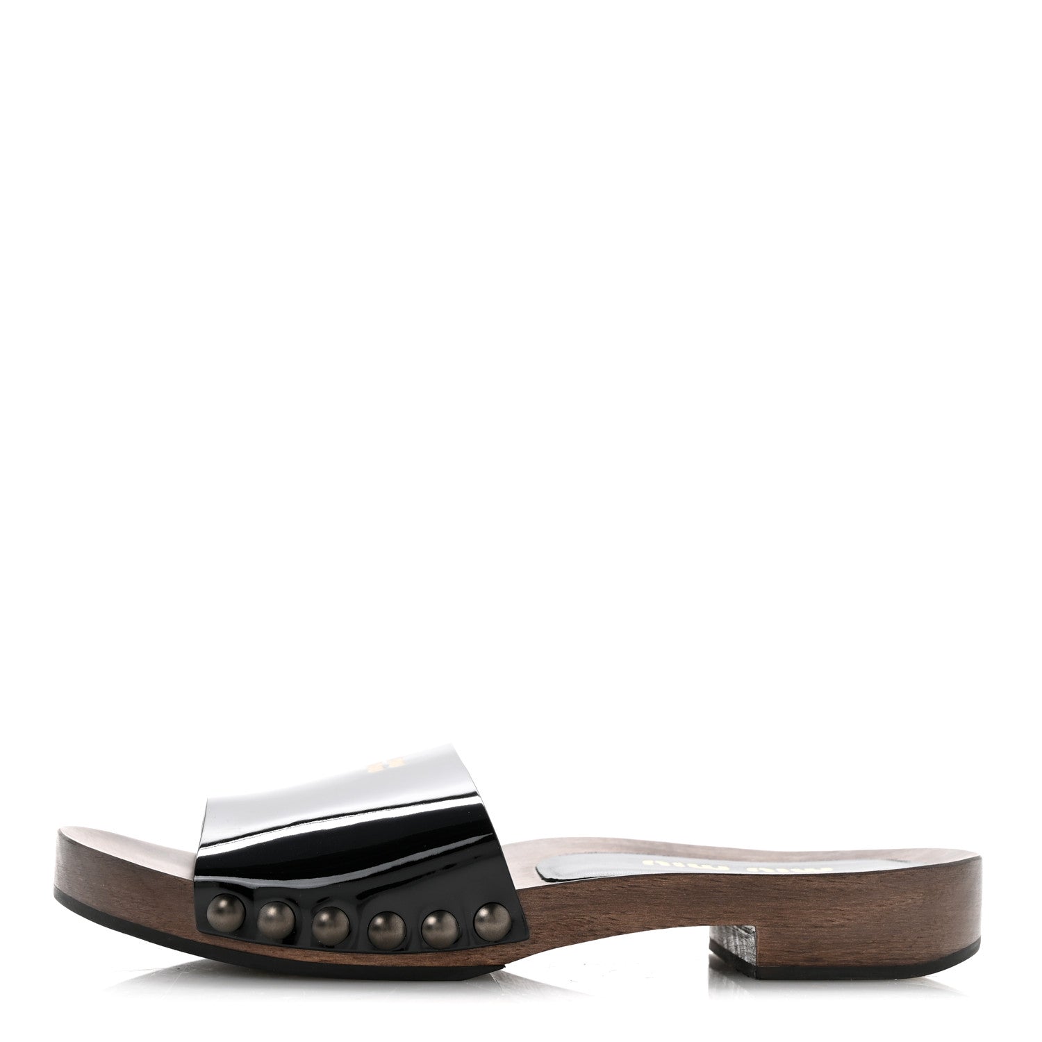 Patent Logo Slide Clogs 36 Black