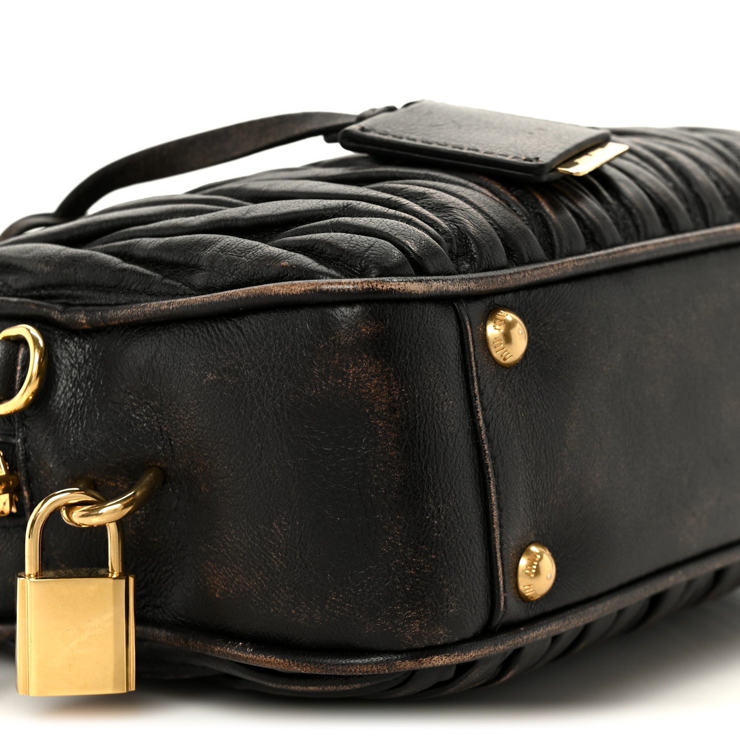 Nappa Matelasse Arcadie Top Handle Bag Sabbia Caffe