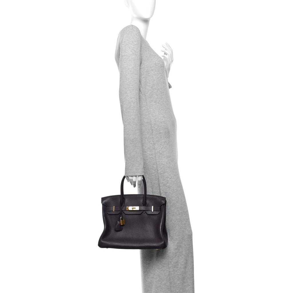 Taurillon Clemence Birkin 30 Raisin