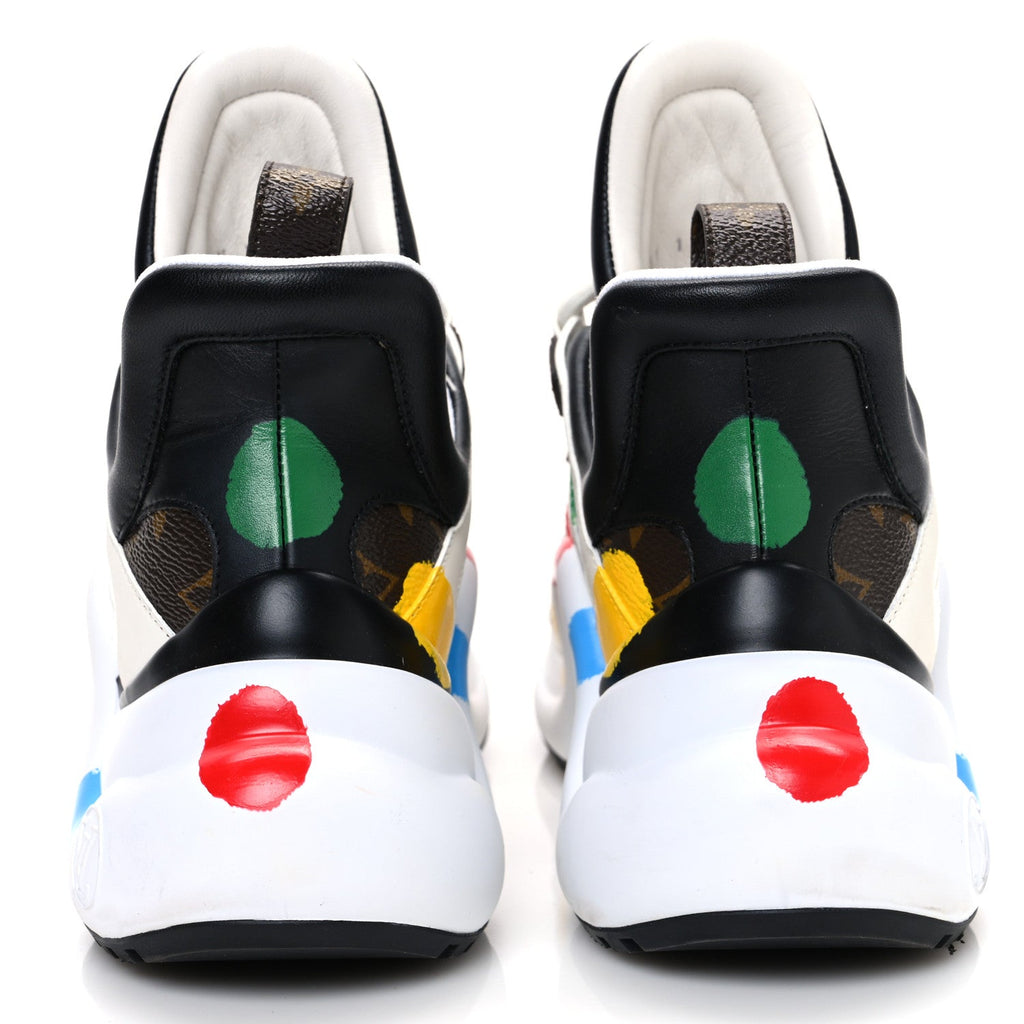 LV X YK Calfskin Monogram Dots Monogram Archlight Sneakers White