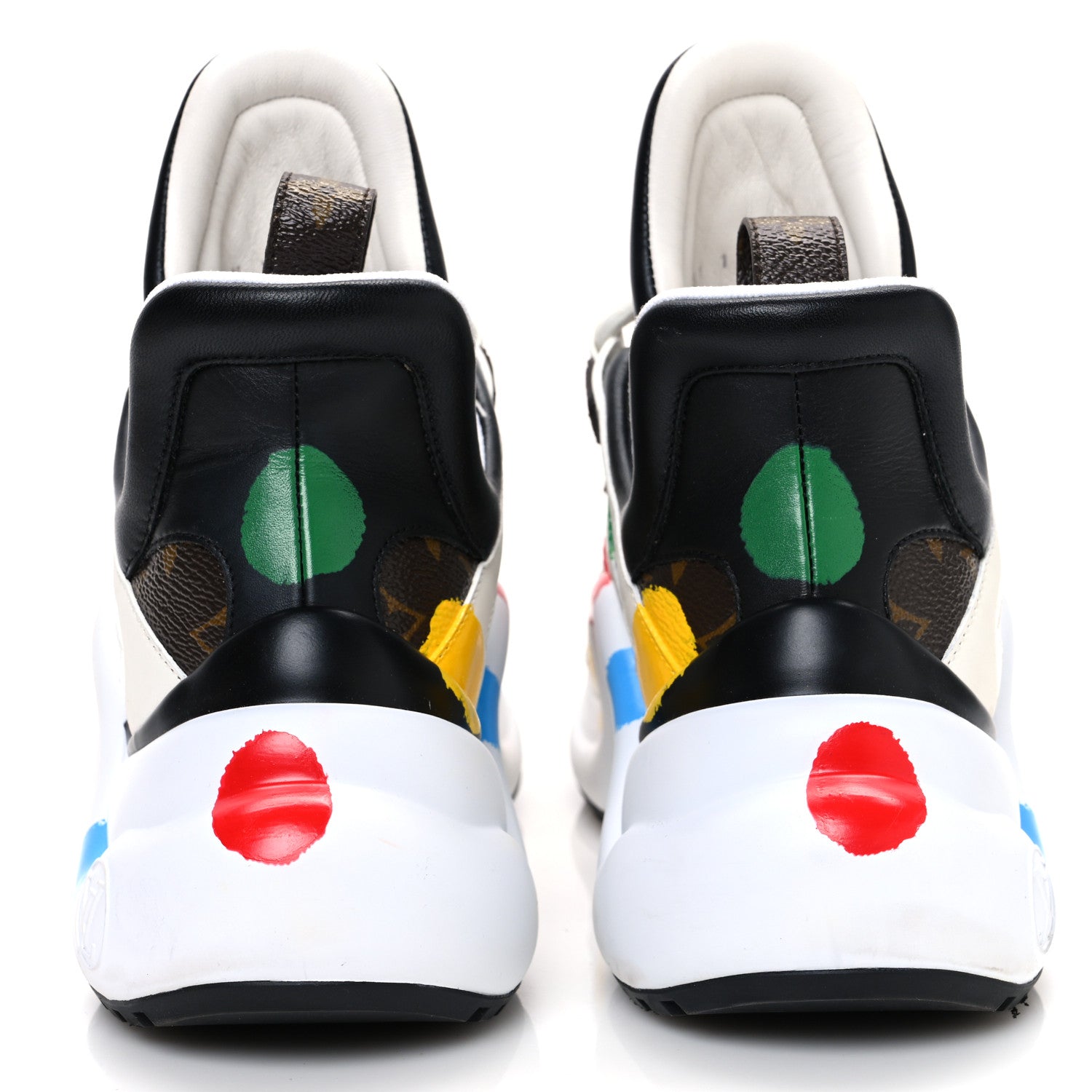 LV X YK Calfskin Monogram Dots Monogram Archlight Sneakers White