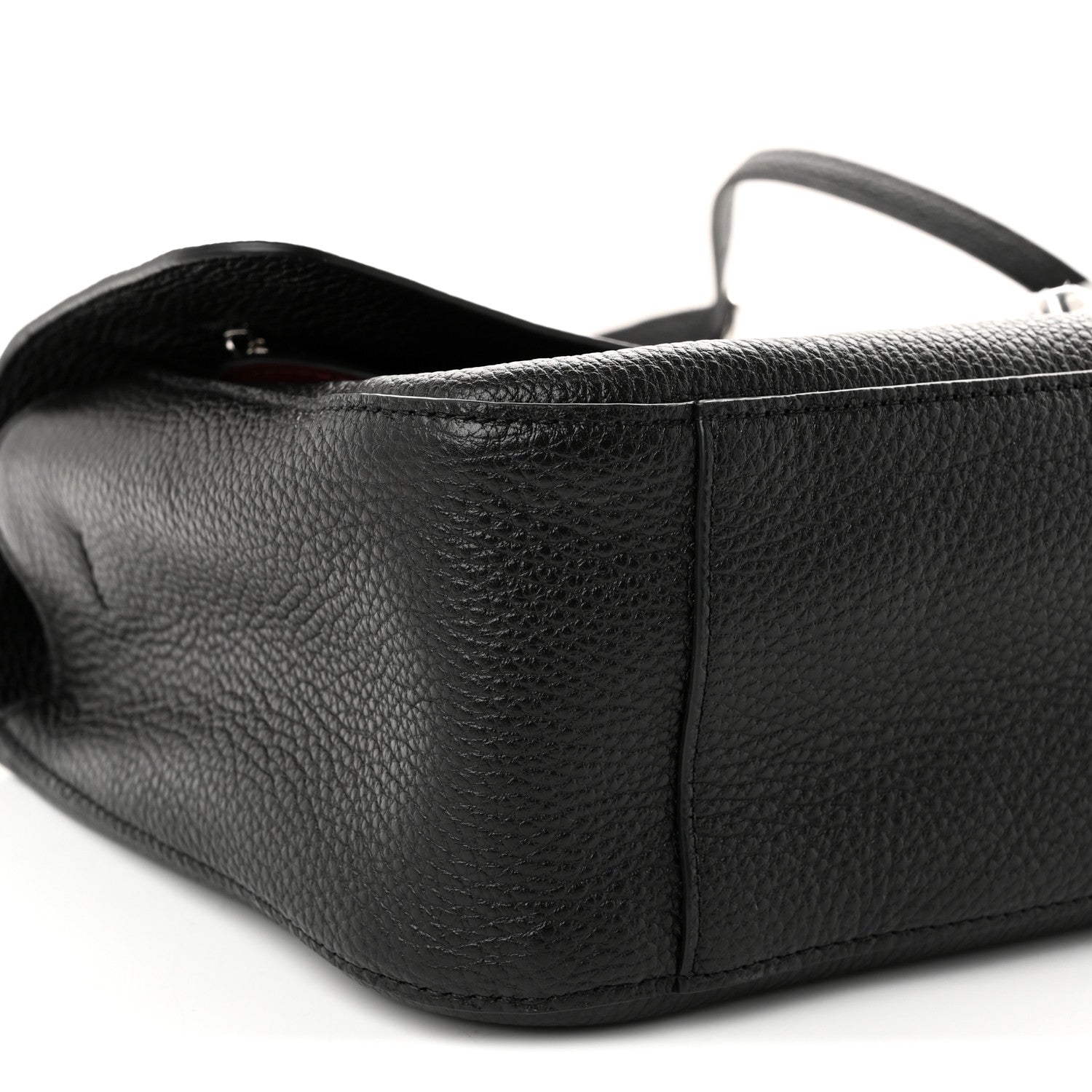 Grained Calfskin Small Souplissimo Maxi Flap Black