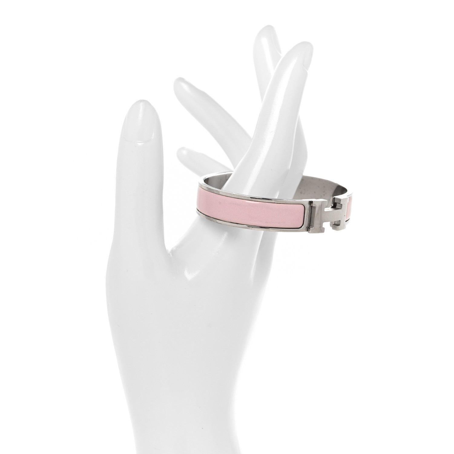 Enamel Narrow Clic Clac H Bracelet PM Rose Nymph