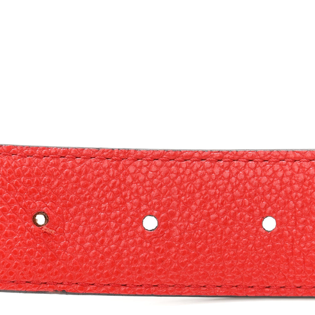 Monogram 30mm LV Initiales Reversible Belt 90 36 Coquelicot