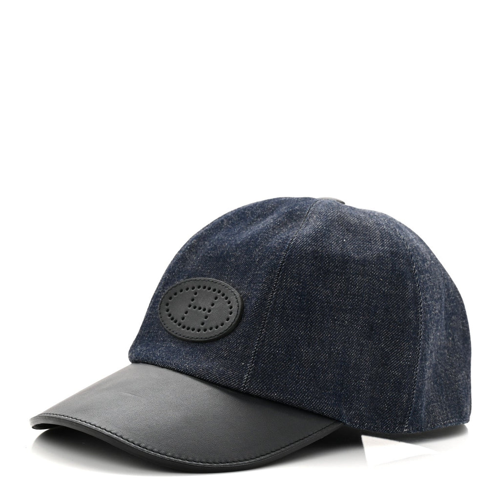 Cotton Denim Swift Sevres Evelyne Cap 59 Indigo Black