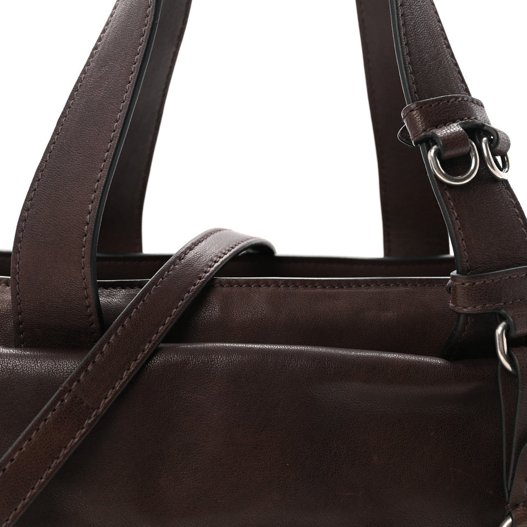 Nappa Utilitaire Shopping Tote Dark Brown