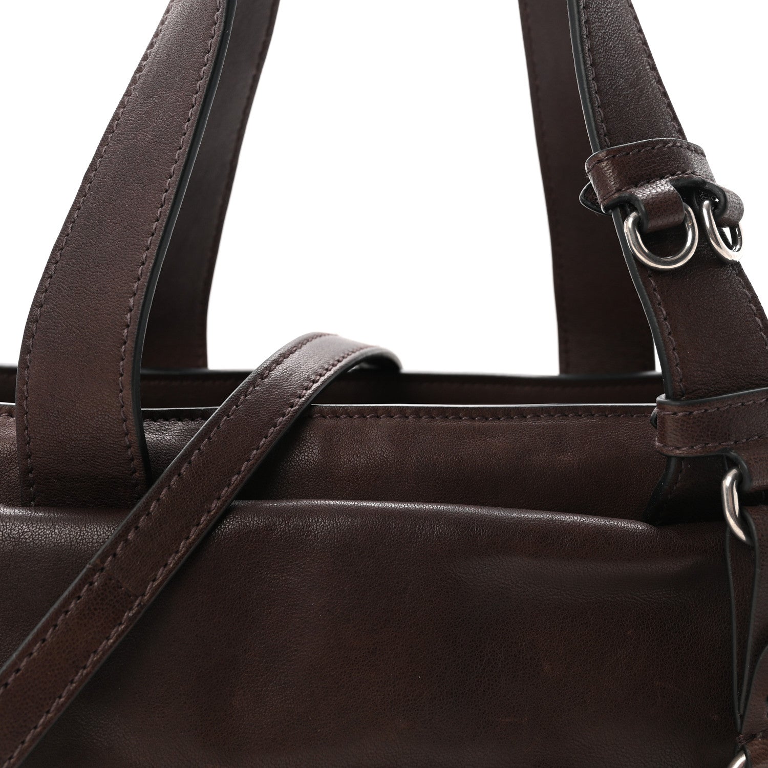 Nappa Utilitaire Shopping Tote Dark Brown