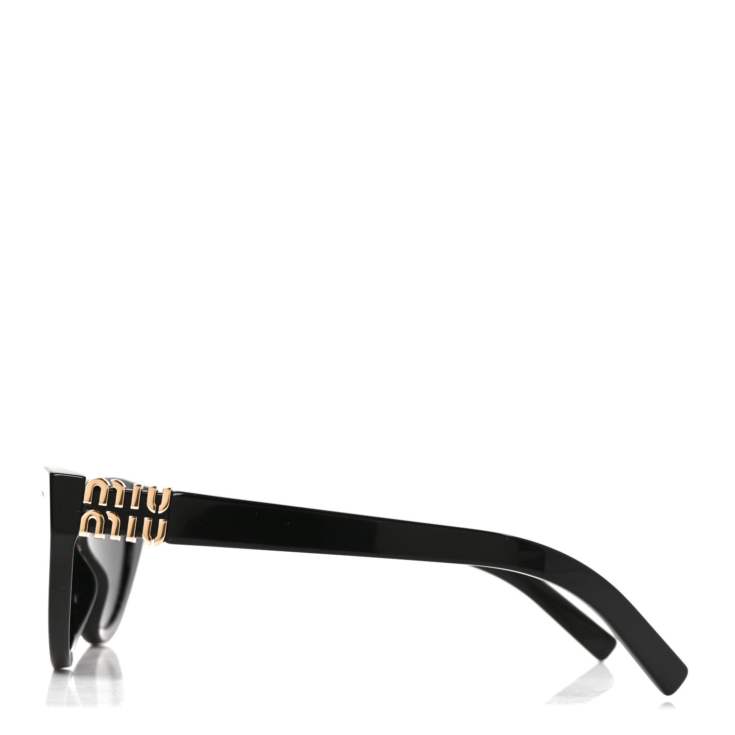 Acetate Cat Eye Sunglasses SMU A04 Black