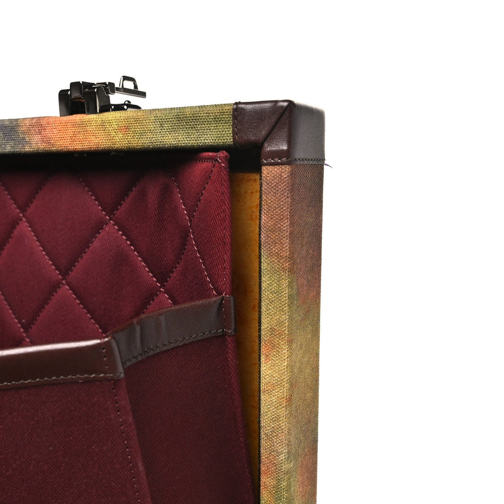 Washed Toile Graffiti On The Pavements Briefcase Khaki Multicolor