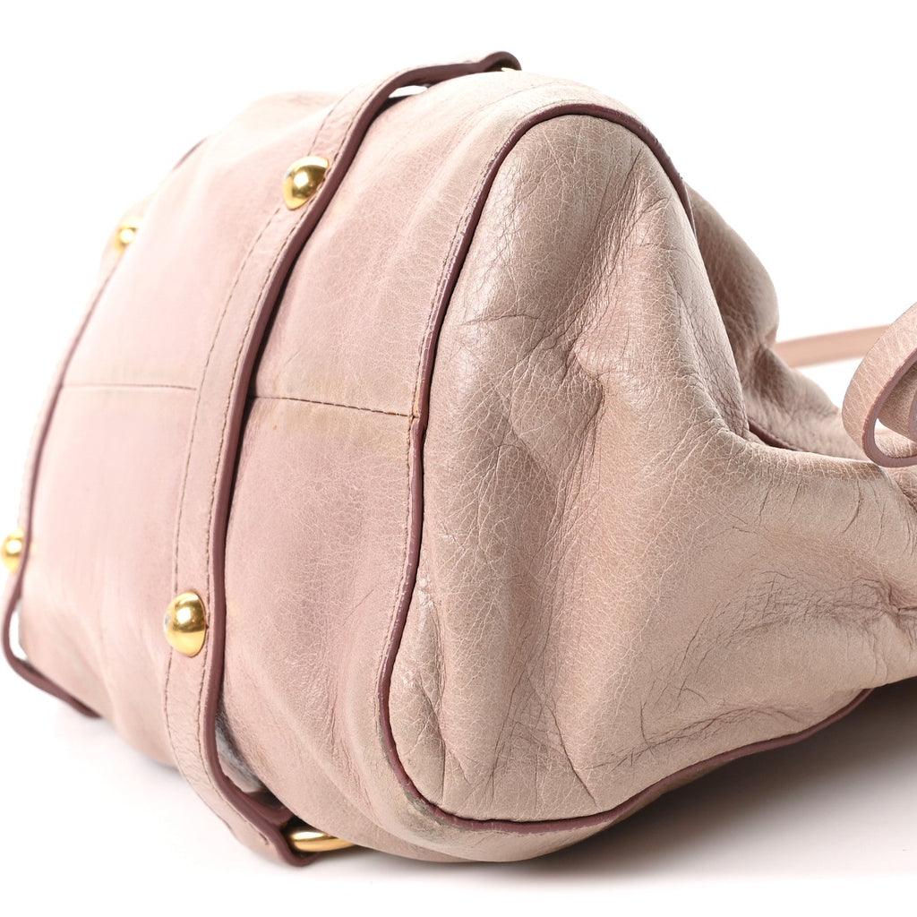 Vitello Shine Top Handle Satchel Mughetto