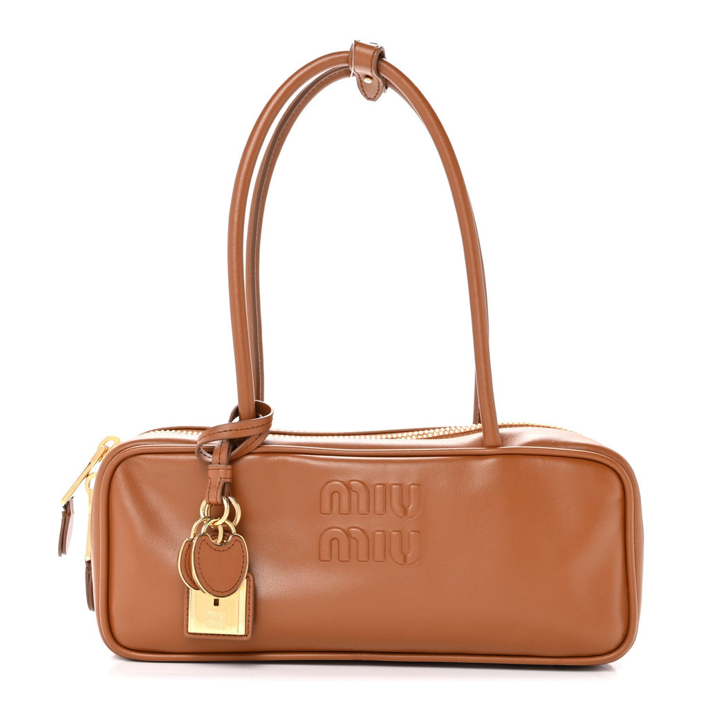 Nappa Small Beau Top Handle Bag Cognac