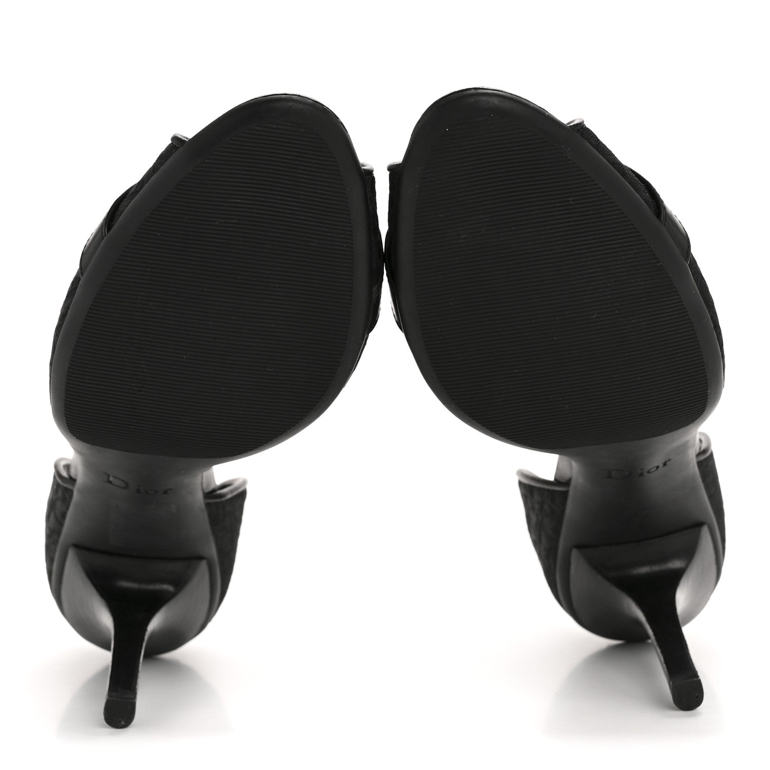 Canvas Monogram Sandals 37.5 Black