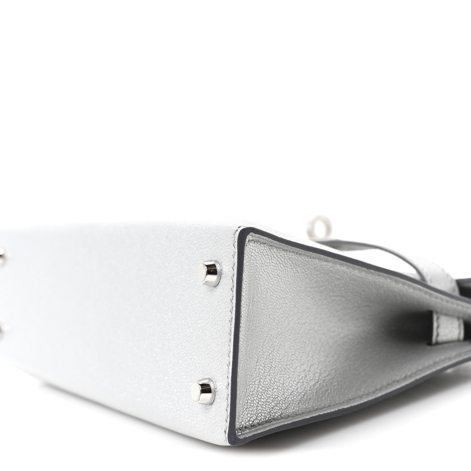 Metallic Chevre Chamkilight Mini Kelly Sellier 20 Argent