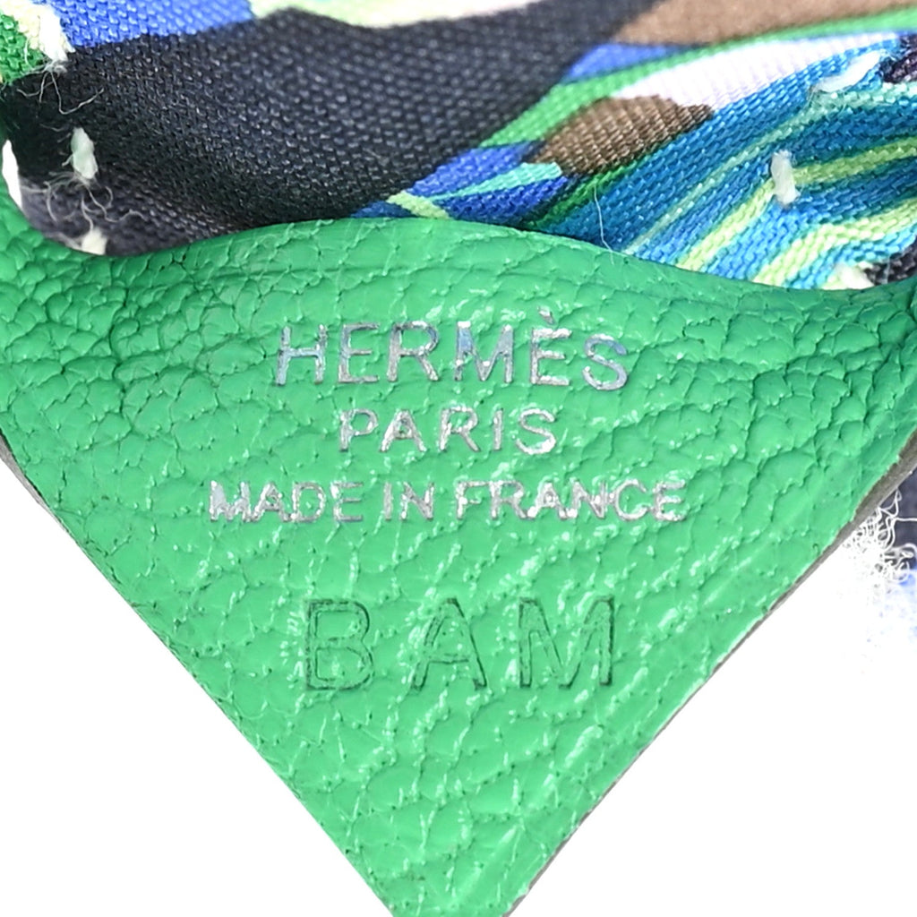 Milo Lambskin Shearling Silk Budy Charm Aloha Blue Hydra Vert Comics