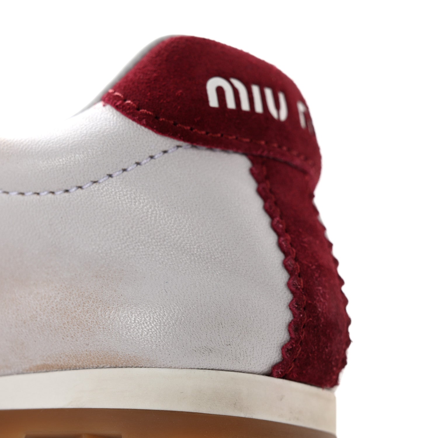 Scamosciato Womens Plume Sneakers 37.5 White Cerise