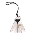 Calfskin Hoodie Trick Bag Charm Grigio