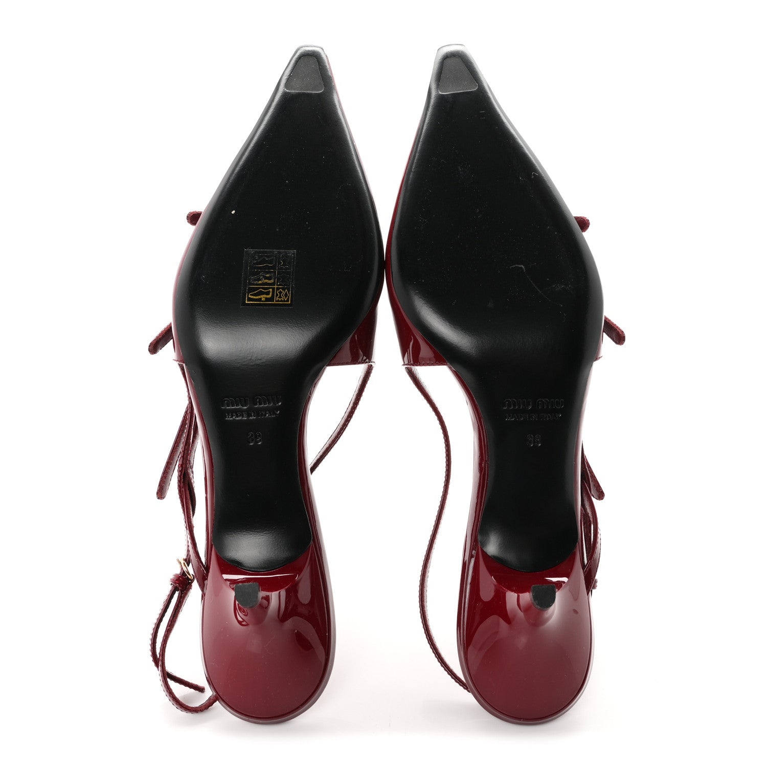 Vernice Buckle 55mm Slingback Pumps 39 Porpora