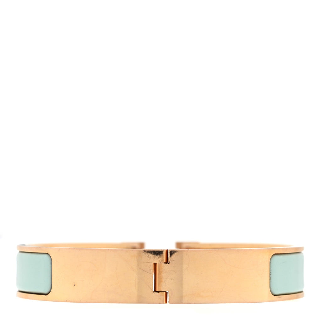 Enamel Narrow Clic Clac H Bracelet GM Bleu Polaire