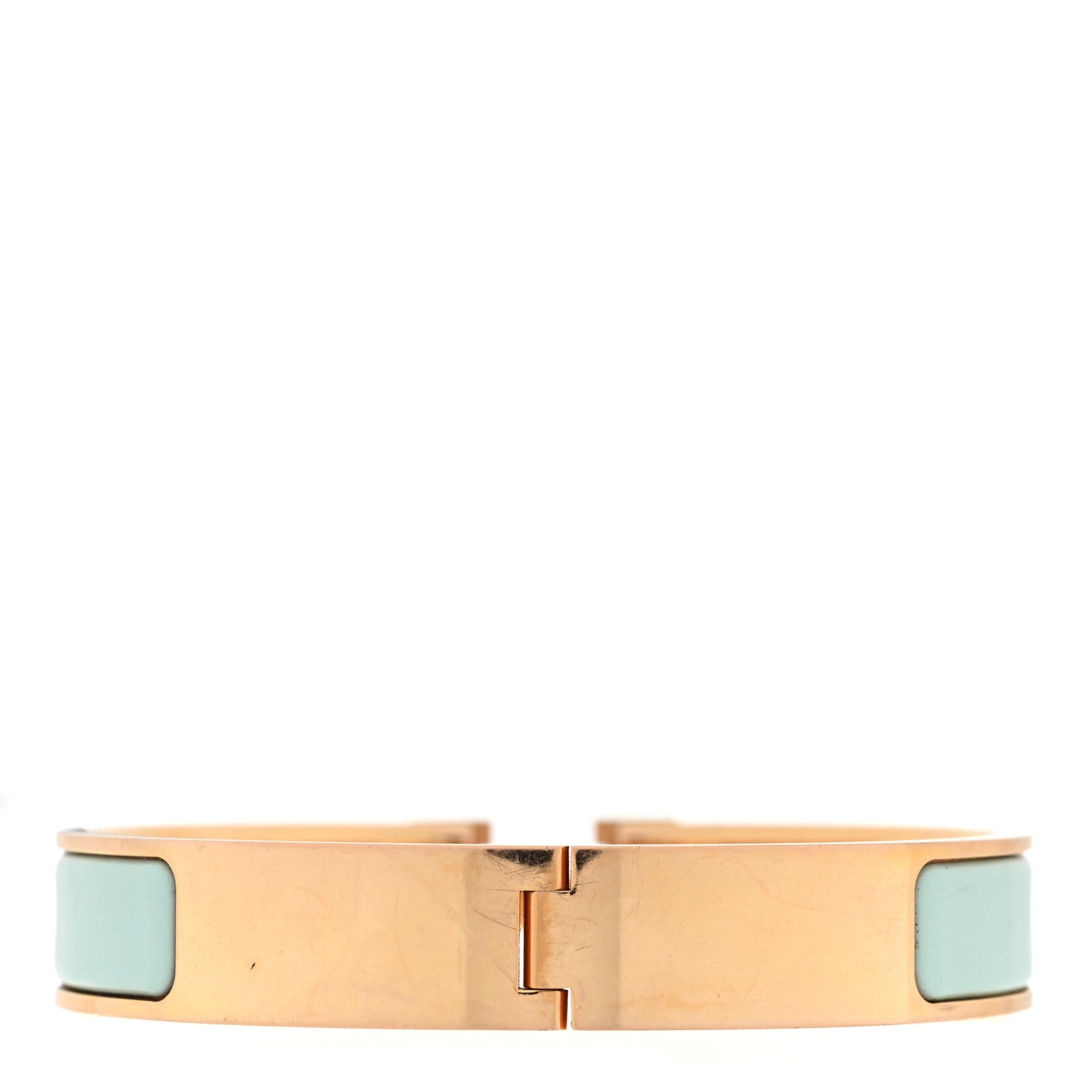 Enamel Narrow Clic Clac H Bracelet GM Bleu Polaire
