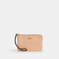 Coach Outlet Corner Zip Wristlet In Signature Leather With Charm
