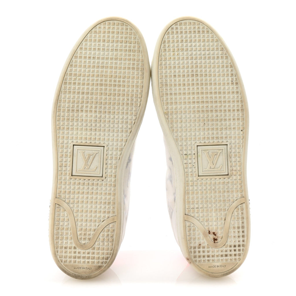 Technical Fabric Calfskin Monogram Frontrow Sneakers 39 Pink