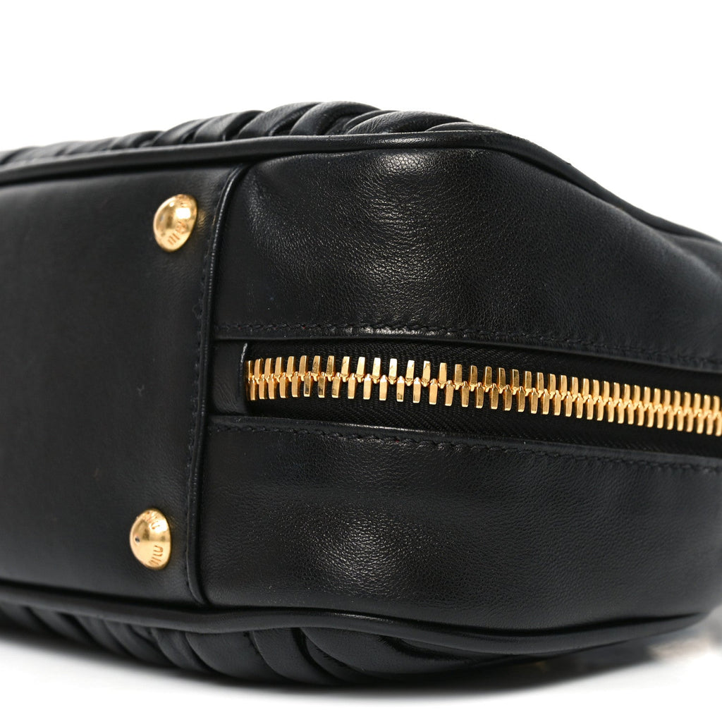 Nappa Matelasse Large Arcadie Top Handle Bag Black