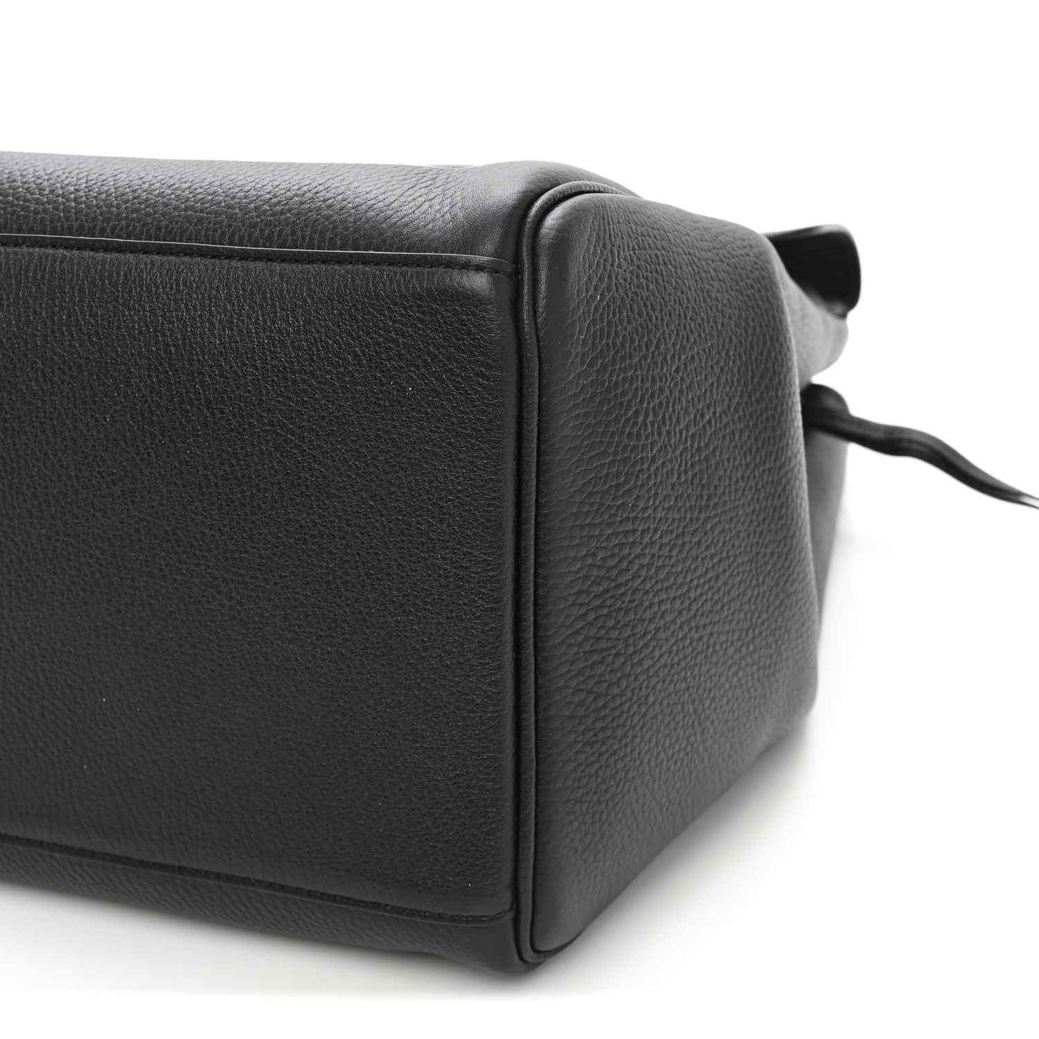 Grained Calfskin Large Urban Essentials Shopping Bag Black