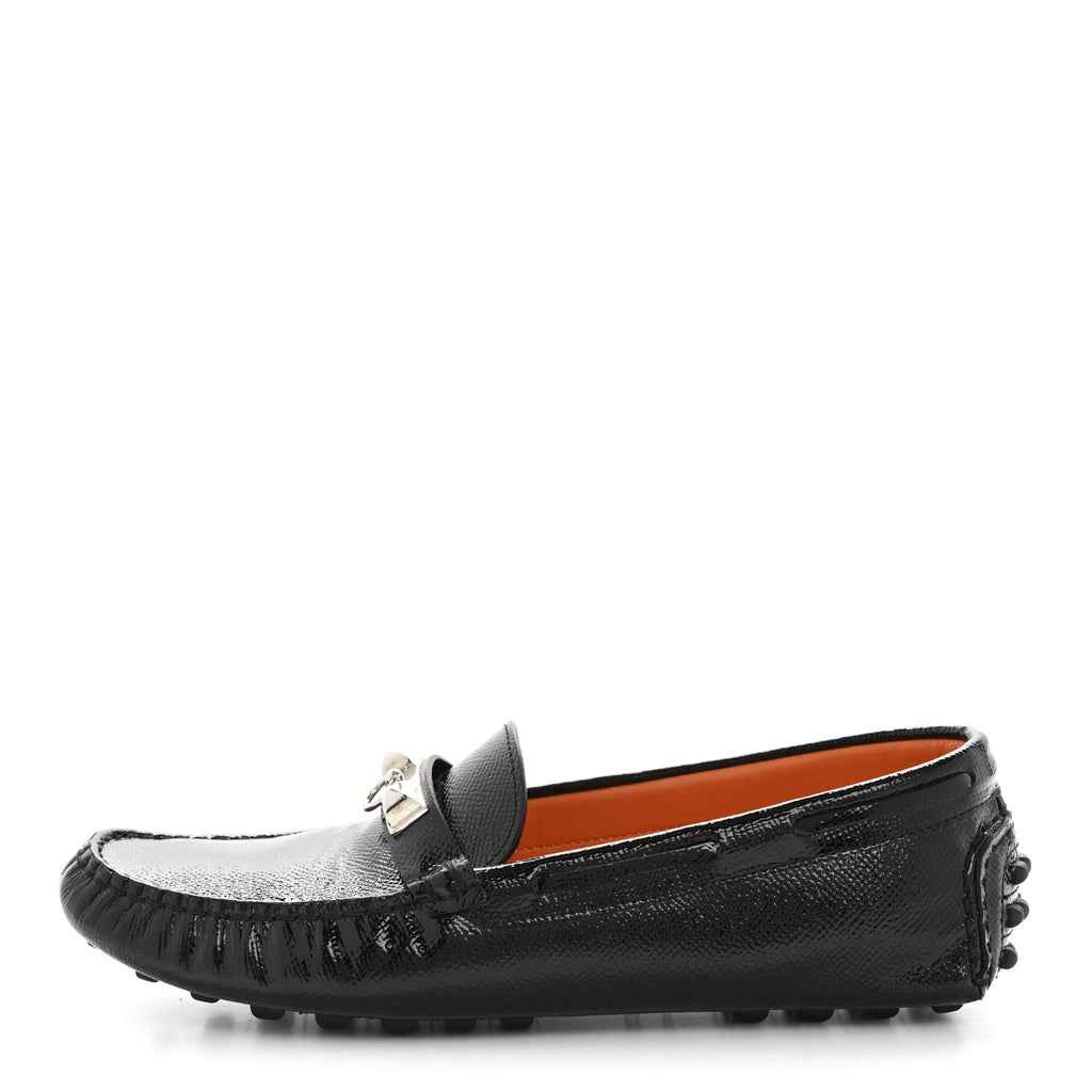 Patent Epsom Womens Irving Driving Moccasin Loafers 37 Black