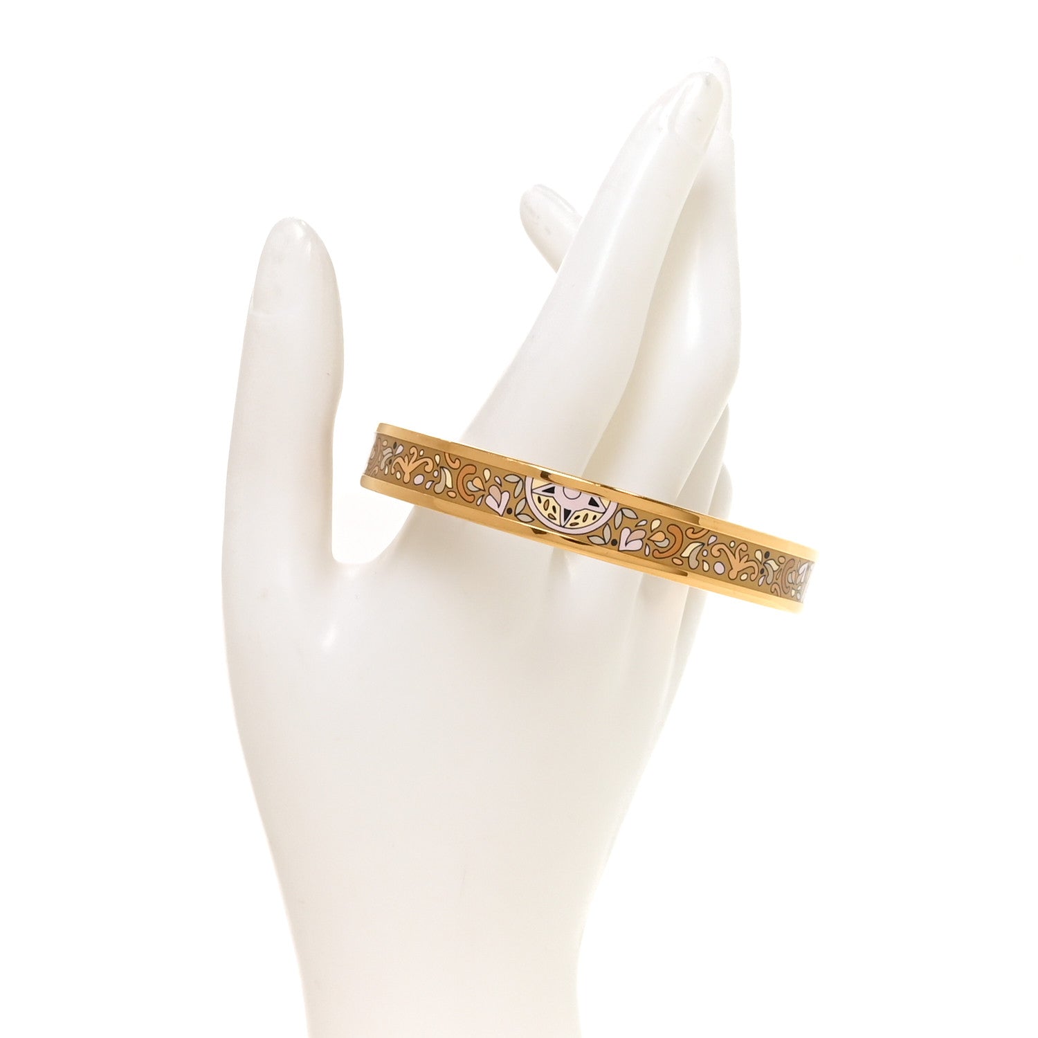 Enamel Printed Narrow Concours d'Etriers Bracelet 70