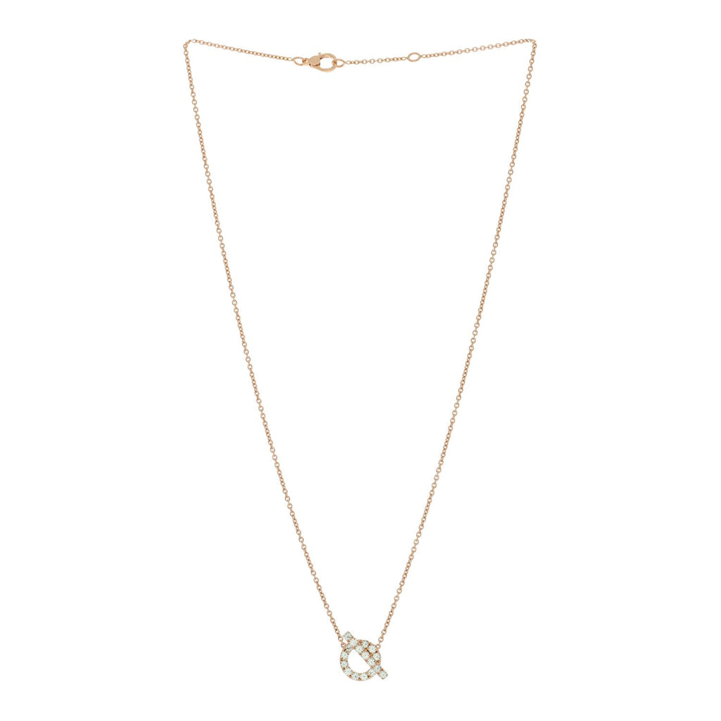 18K Rose Gold Green Sapphire Finesse Pendant Necklace